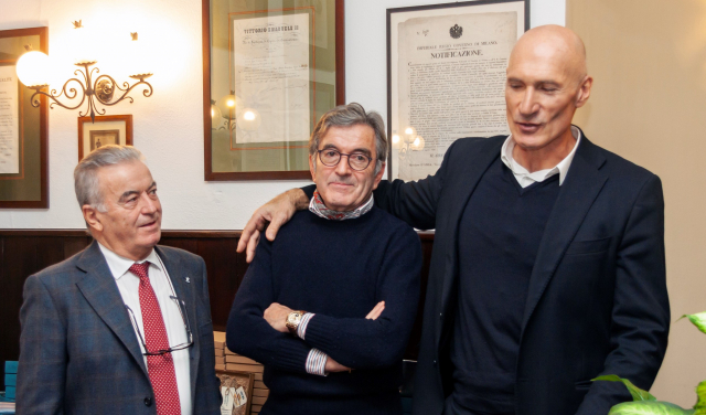 Antonello Riva con i fratelli Galleani